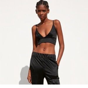 Zara | Tops | Zara Black Cropped Bra Top | Poshmark